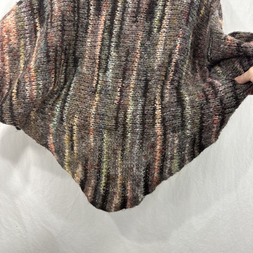 Berretti Made In Italy Wool Blend Asymmetric Lagenlook Multicolor Sweater Sz S/M - Picture 9 of 9